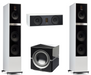 Martin Logan Motion 60XTi Floorstanding Speakers Pair with Motion 50XTi Center Speaker and Dynamo 10 Powered 10" Subwoofer Bundle - Safe and Sound HQ