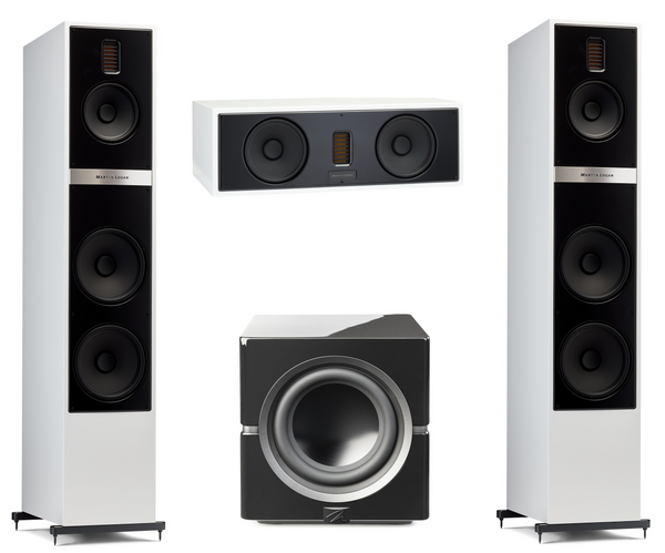 Martin Logan Motion 60XTi Floorstanding Speakers Pair with Motion 50XTi Center Speaker and Dynamo 12 Powered 12" Subwoofer Bundle - Safe and Sound HQ