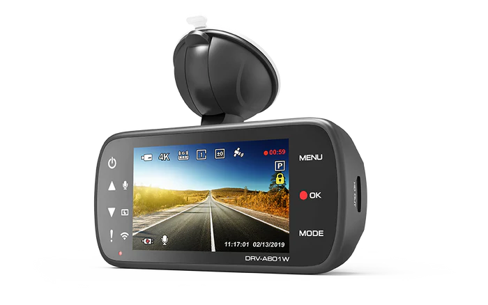 Kenwood DRV-A610WDP 4K HD Dash Camera with Wi-Fi, GPS, and Rear-View Camera - Safe and Sound HQ