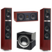 Martin Logan Motion 40i Floorstanding Speakers Pair with Motion 30i Center Channel Speaker and Dynamo 10 Powered 10" Subwoofer Bundle - Safe and Sound HQ