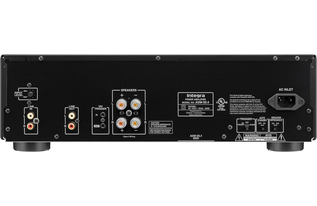 Integra ADM-20.4 2 Channel Power Amplifier - Safe and Sound HQ