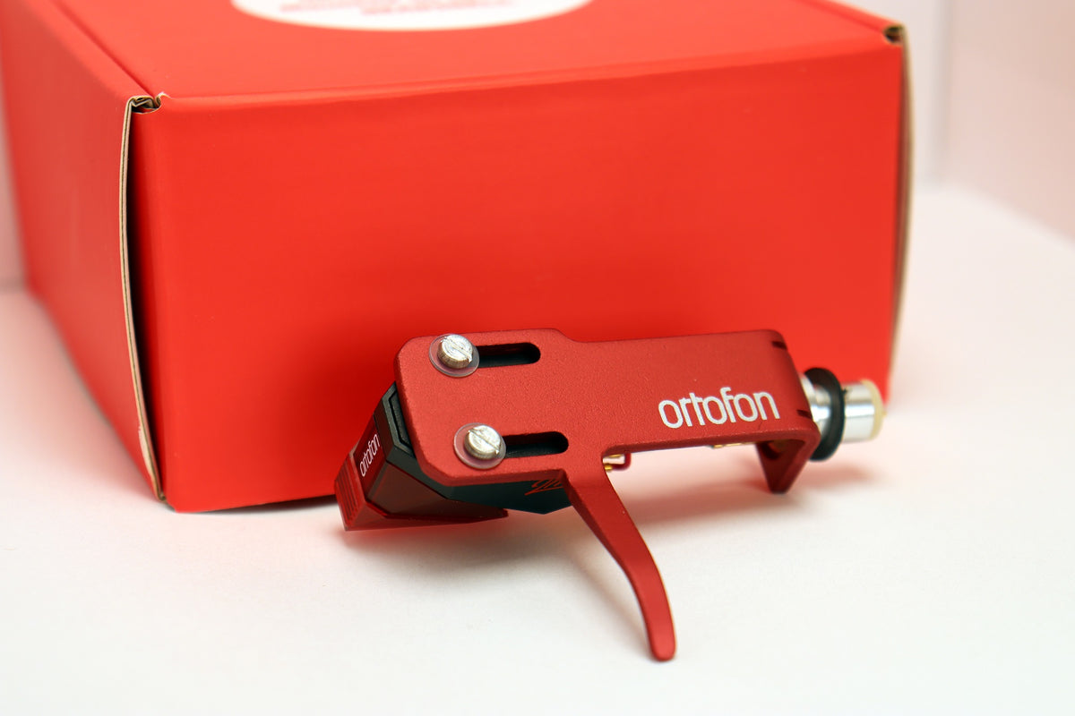 Ortofon 2M Red Cartridge Mounted on SH-4 Headshell — Safe