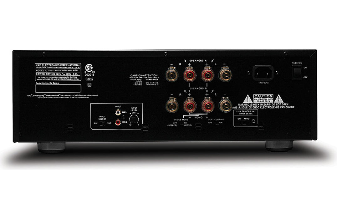 NAD Electronics C 275BEE Stereo Power Amplifier Open Box - Safe and Sound HQ