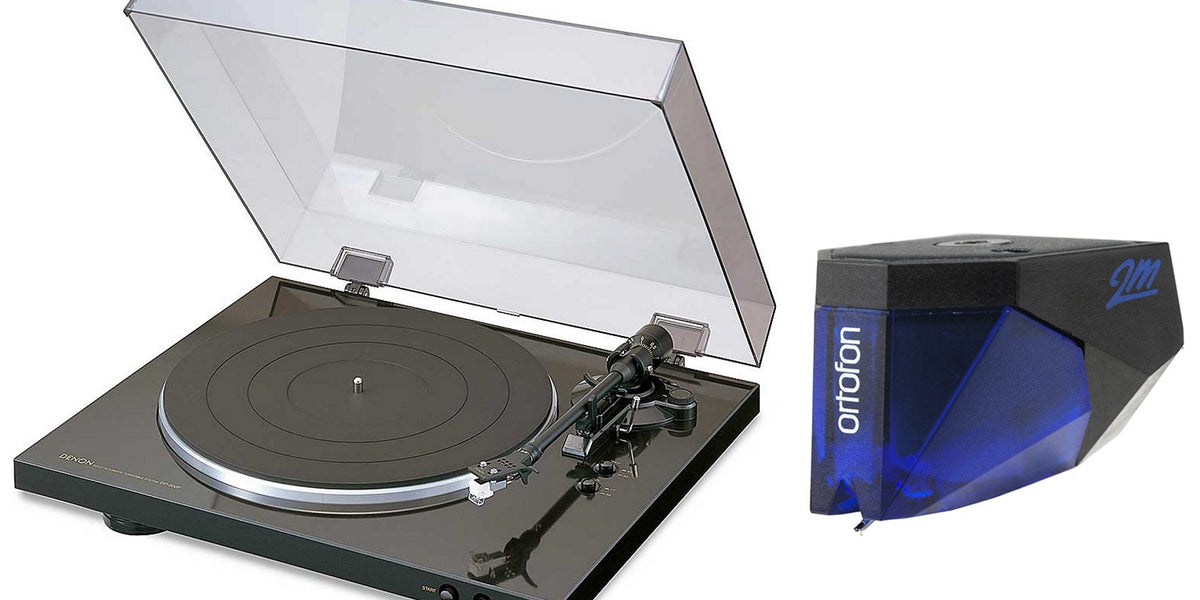 Denon DP-300F Turntable with Ortofon 2M Blue Phono Cartridge 