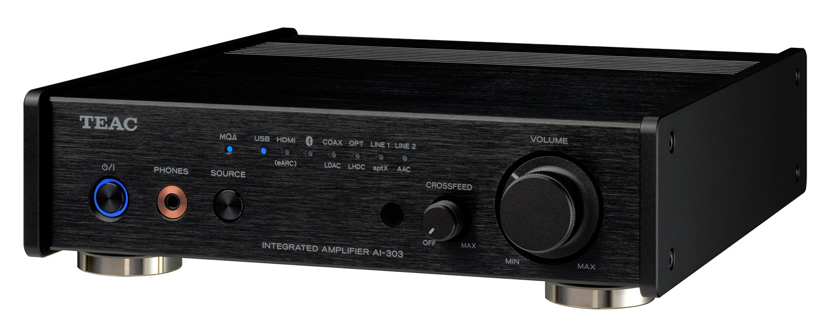 TEAC AI-303 USB DAC Integrated Sound — and HQ Safe Black Amplifier